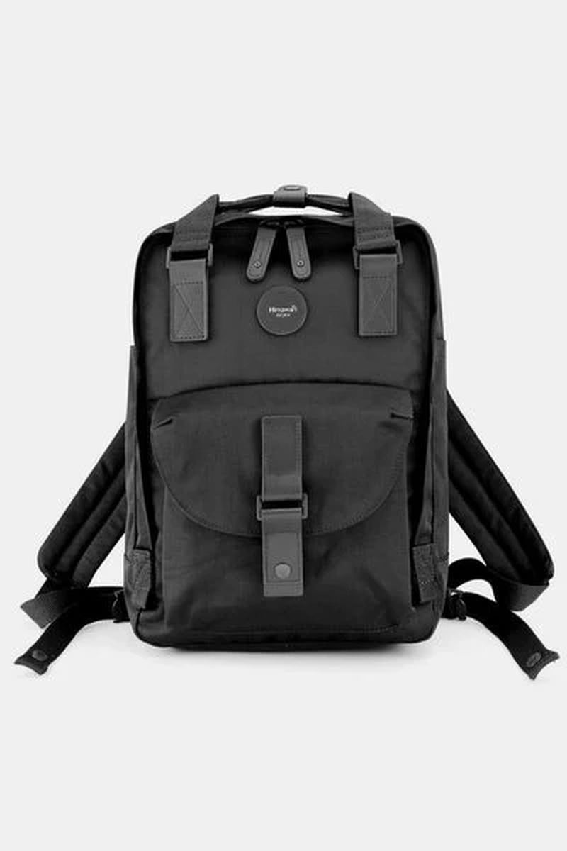 Himawari Contrast Waterproof Canvas Backpack Bag with round Label