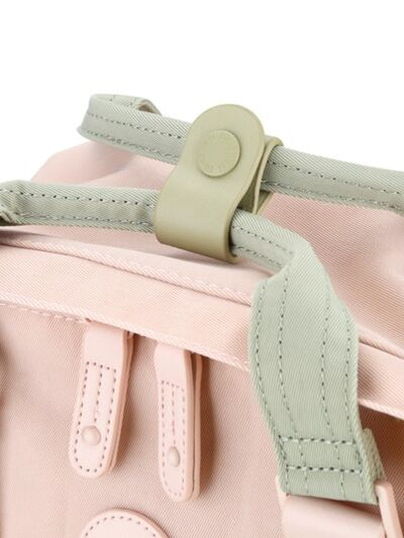 Himawari Contrast Waterproof Canvas Backpack Bag with round Label