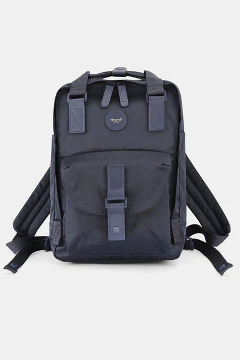 Himawari Contrast Waterproof Canvas Backpack Bag with round Label